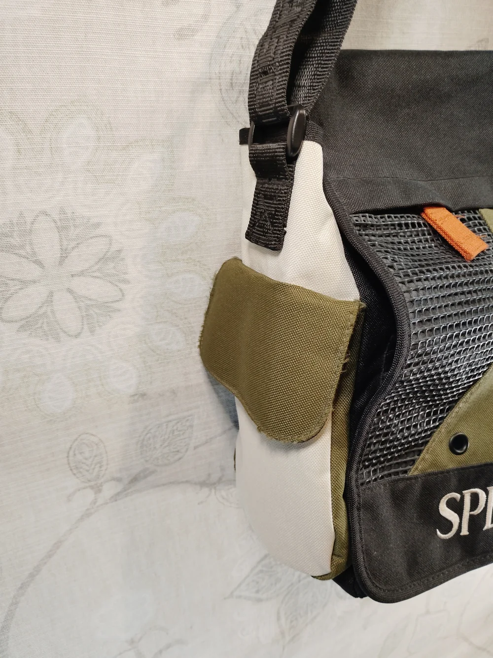 Speedo Black Olive Green and White Messenger Bag